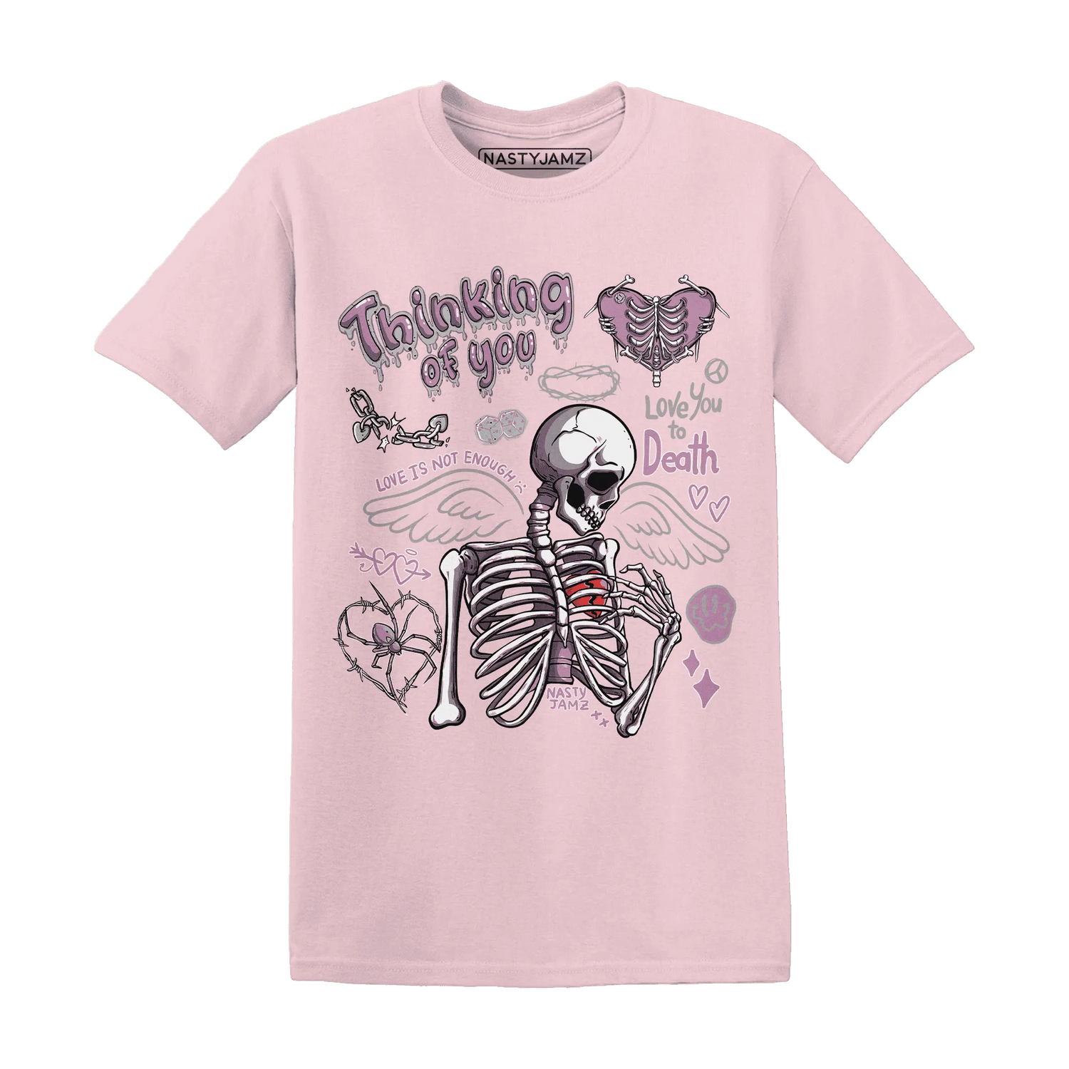 Orchid-Neutral-Grey-Black-White-4s-NastyJamz-T-Shirt-Match-Thinking-Of-You