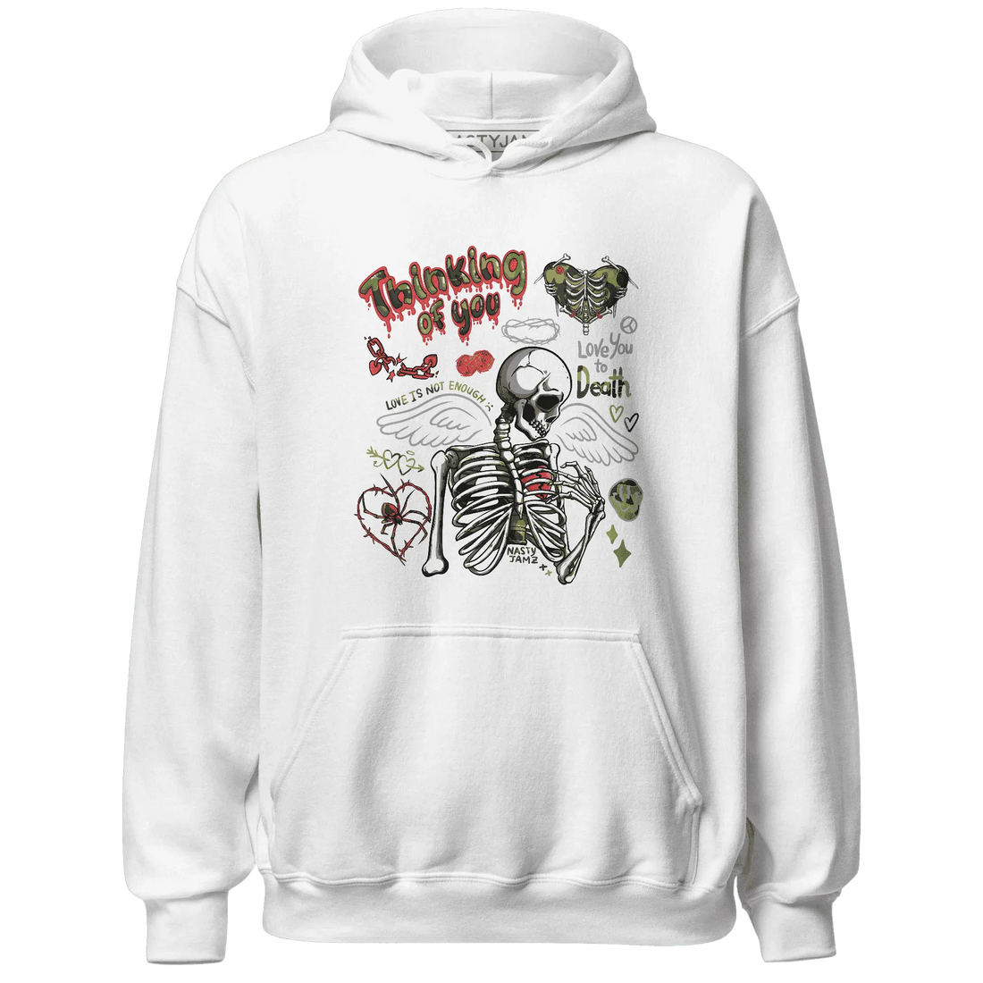 AM-90-Dark-Sage-Solar-Red-NastyJamz-Hoodie-Match-Thinking-Of-You