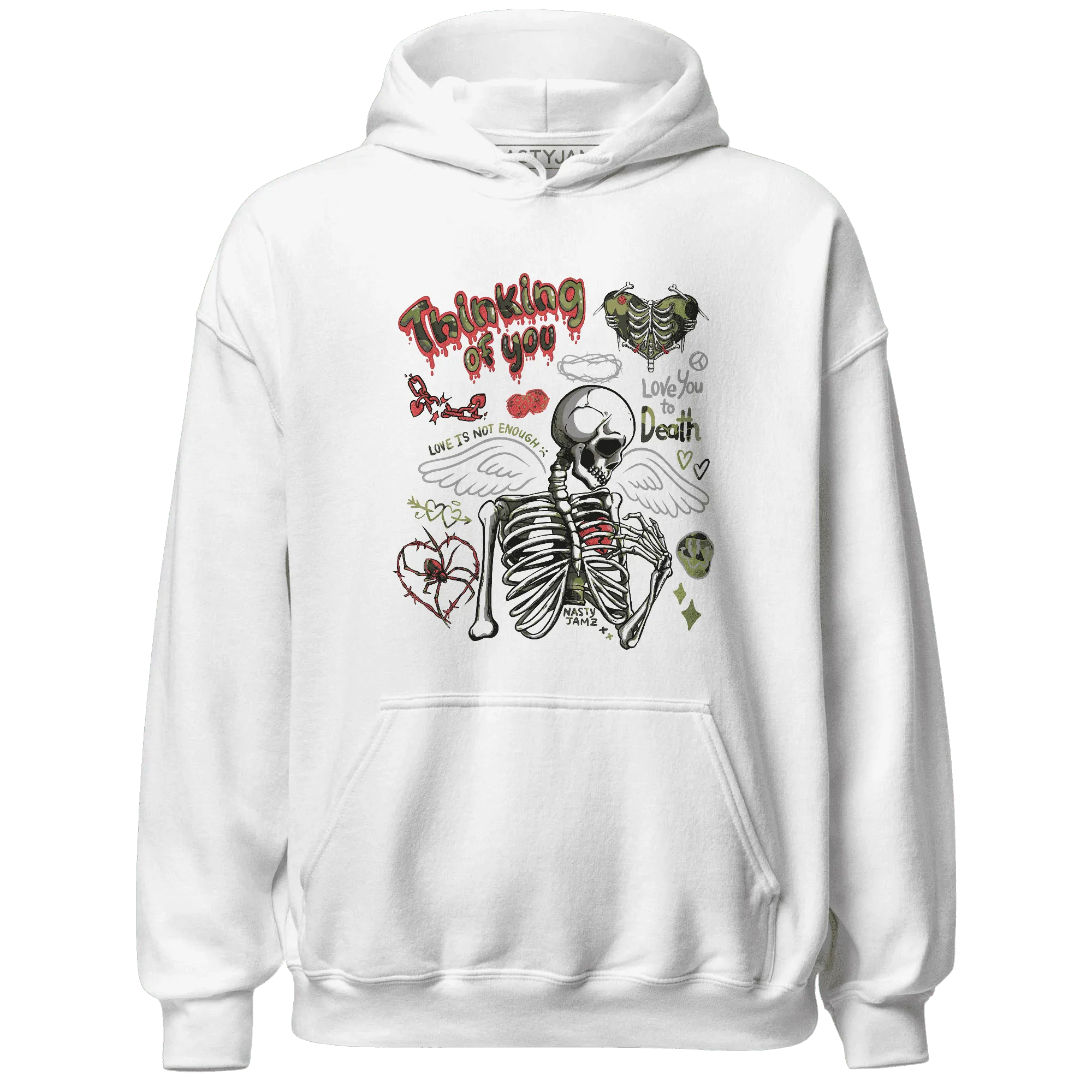 AM-90-Dark-Sage-Solar-Red-NastyJamz-Hoodie-Match-Thinking-Of-You
