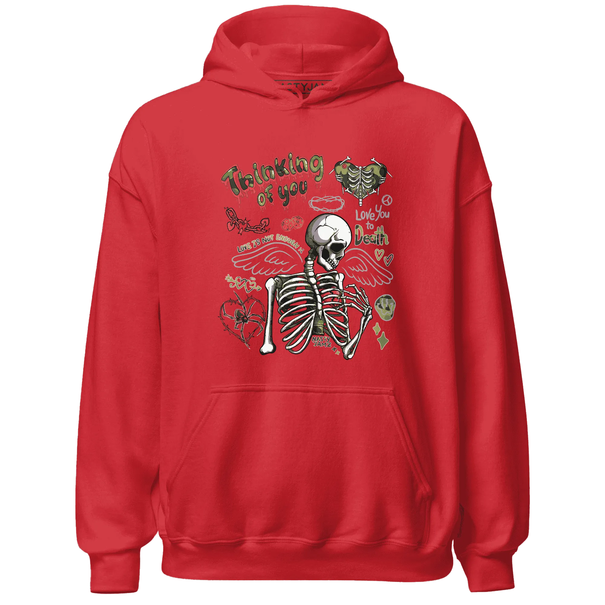 AM-90-Dark-Sage-Solar-Red-NastyJamz-Hoodie-Match-Thinking-Of-You