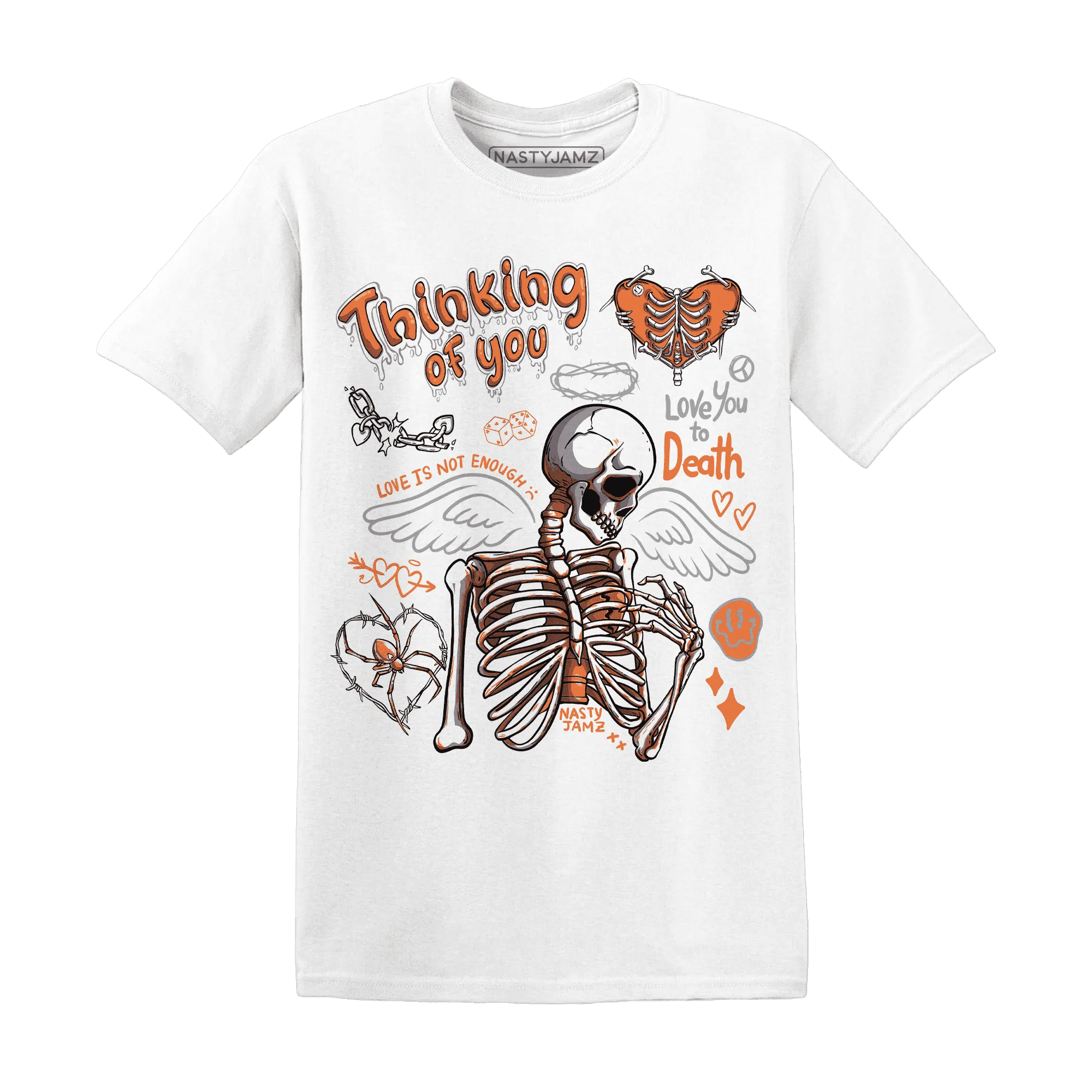 AM-TW-White-Orange-NastyJamz-T-Shirt-Match-Thinking-Of-You