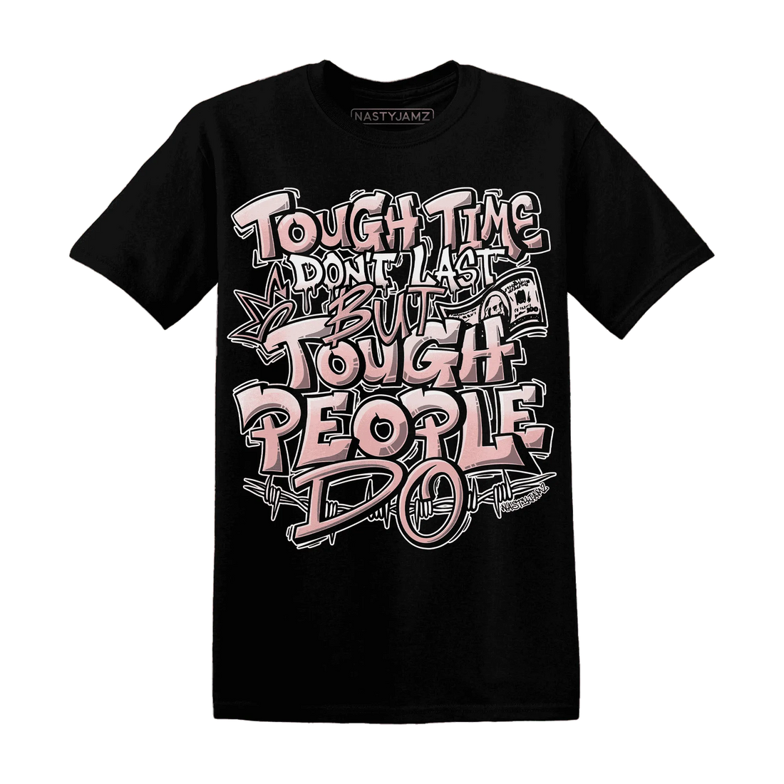 Low-Legend-Pink-11s-T-Shirt-Match-Tough-People-Never-Fall