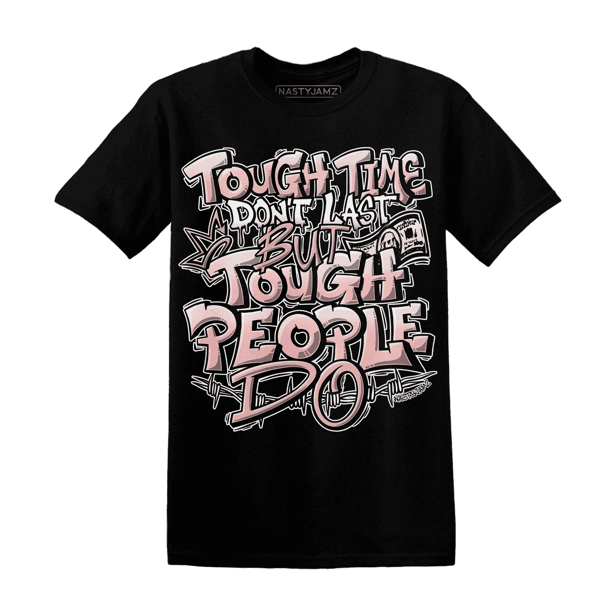 Low-Legend-Pink-11s-T-Shirt-Match-Tough-People-Never-Fall