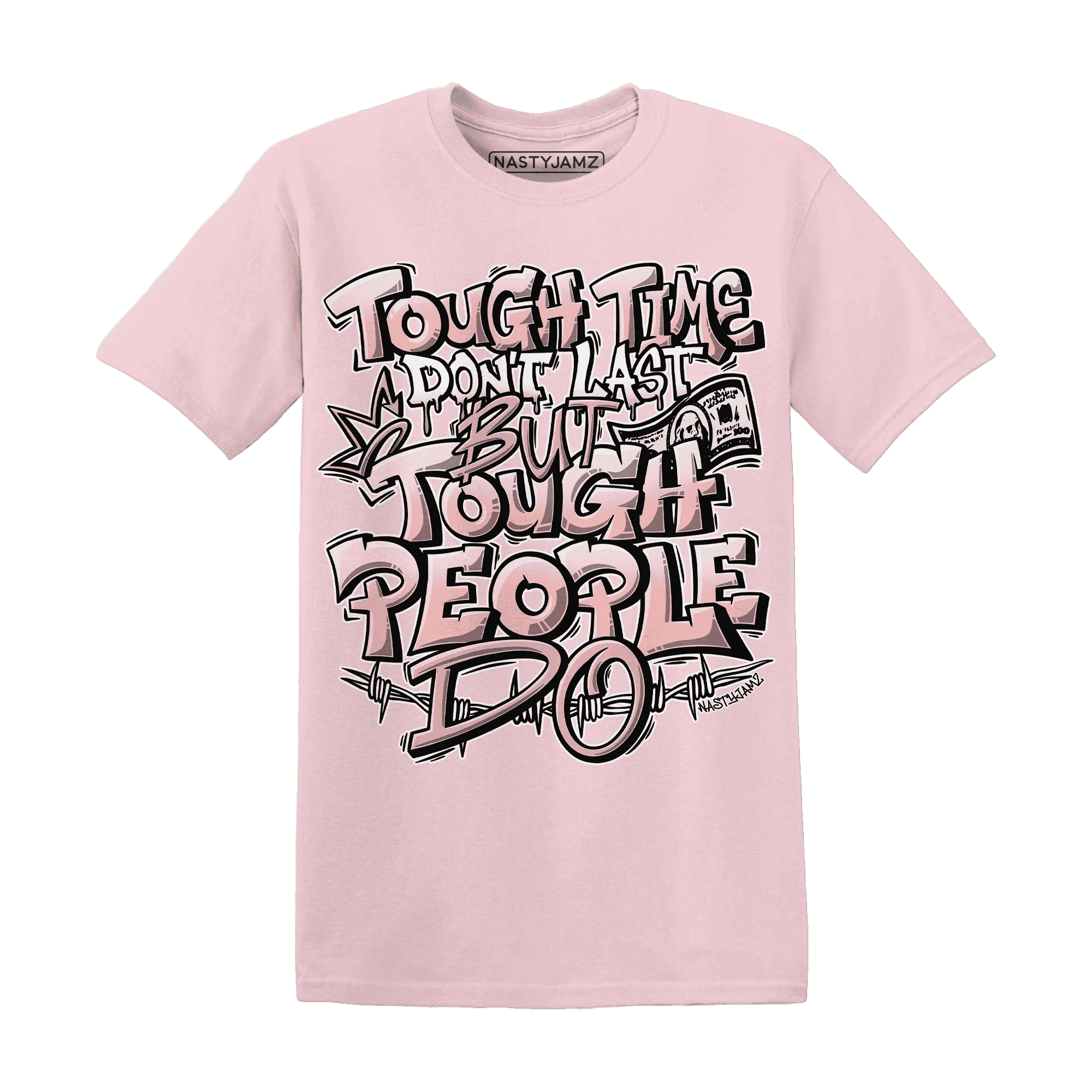 Low-Legend-Pink-11s-T-Shirt-Match-Tough-People-Never-Fall