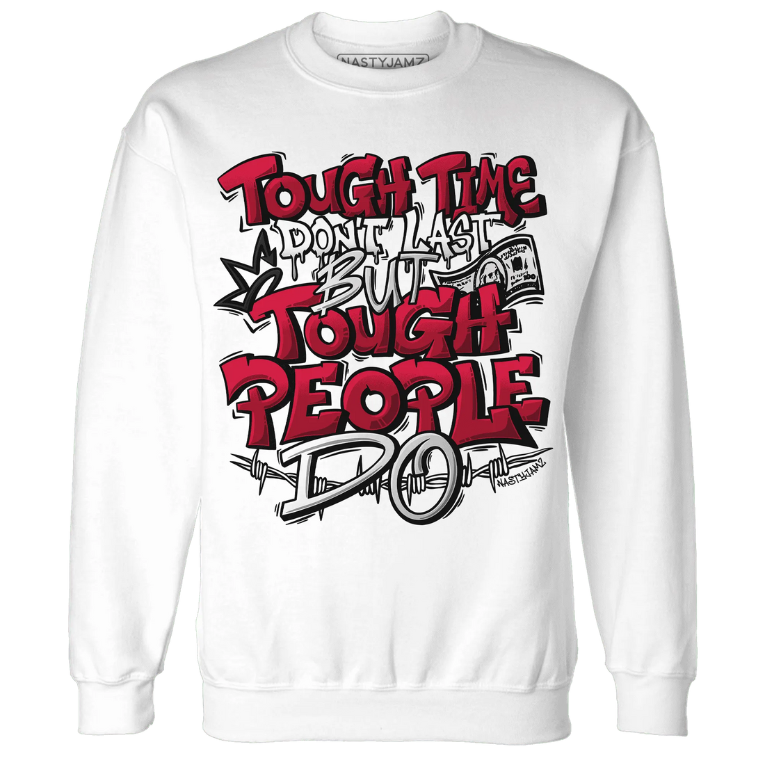 Retro-Red-Taxi-12s-Sweatshirt-Match-Tough-People-Never-Fall