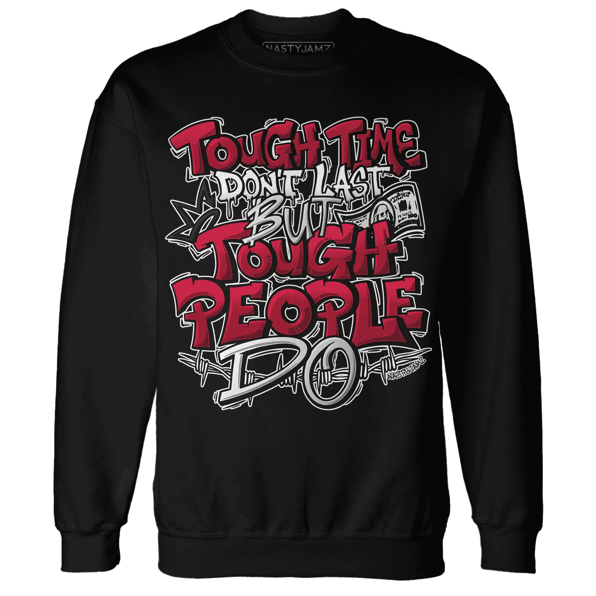 Retro-Red-Taxi-12s-Sweatshirt-Match-Tough-People-Never-Fall