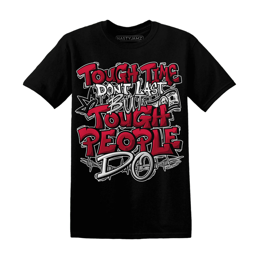 Retro-Red-Taxi-12s-T-Shirt-Match-Tough-People-Never-Fall