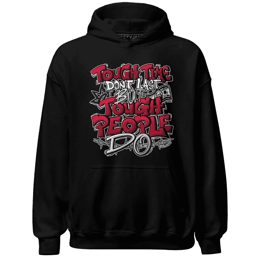 Retro-Red-Taxi-12s-Hoodie-Match-Tough-People-Never-Fall