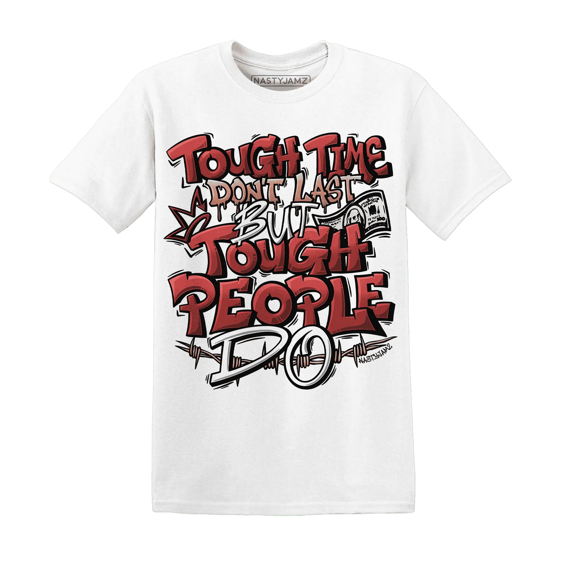 Dune-Red-13s-T-Shirt-Match-Tough-People-Never-Fall