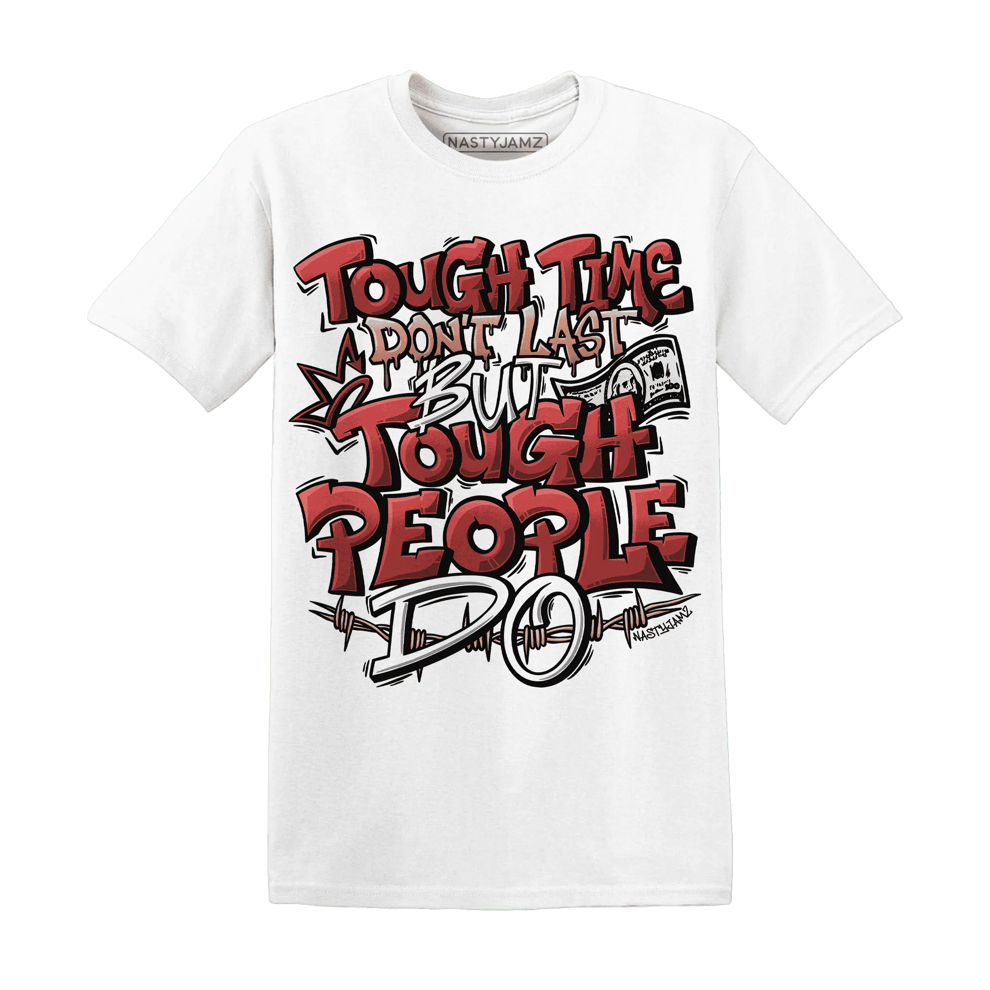 Dune-Red-13s-T-Shirt-Match-Tough-People-Never-Fall