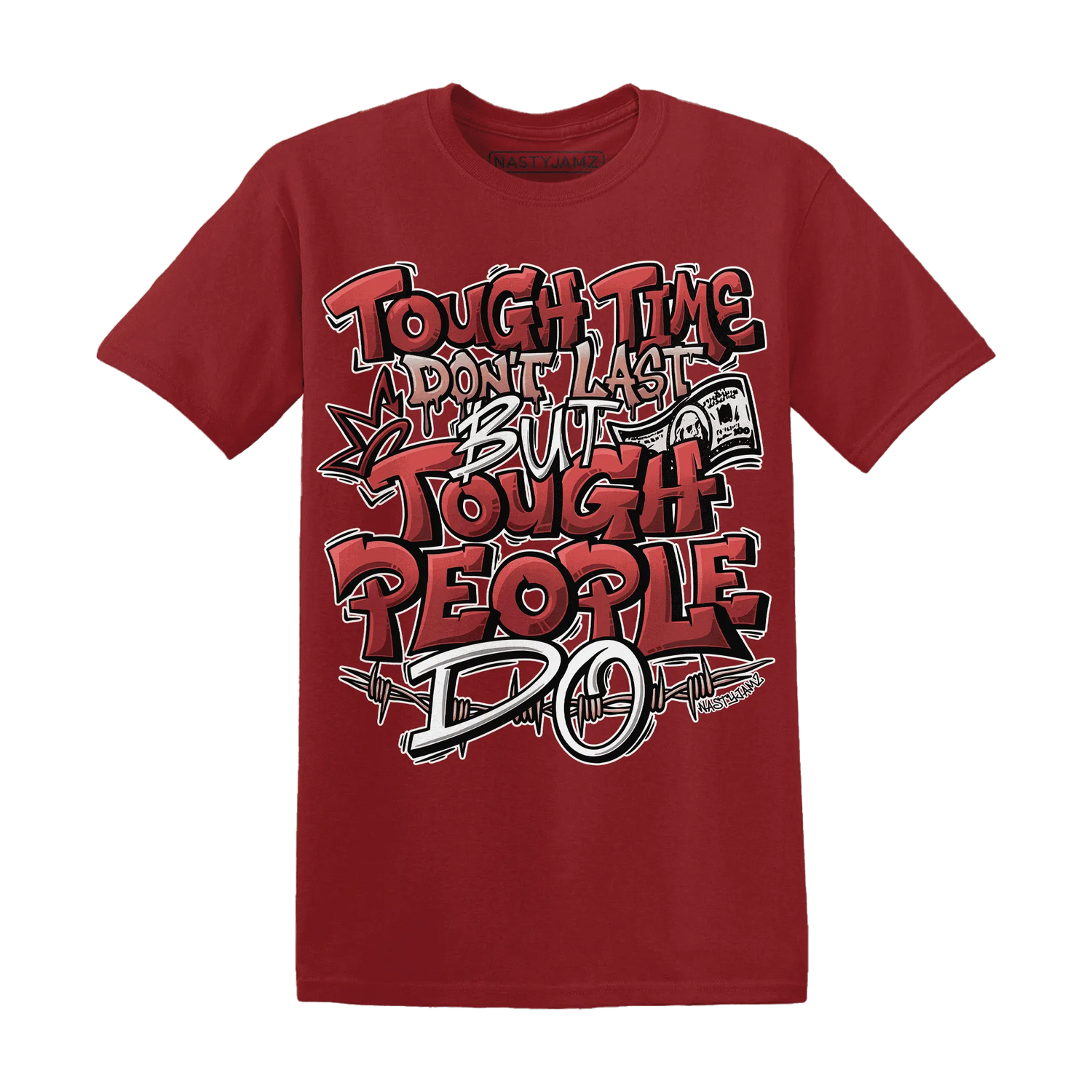 Dune-Red-13s-T-Shirt-Match-Tough-People-Never-Fall