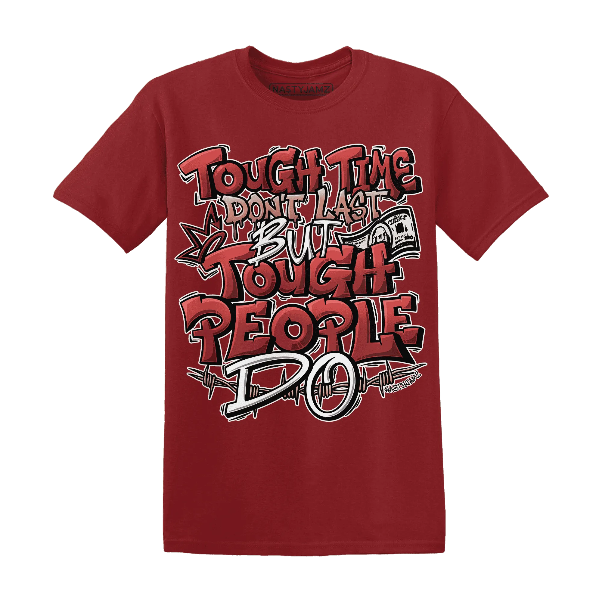 Dune-Red-13s-T-Shirt-Match-Tough-People-Never-Fall