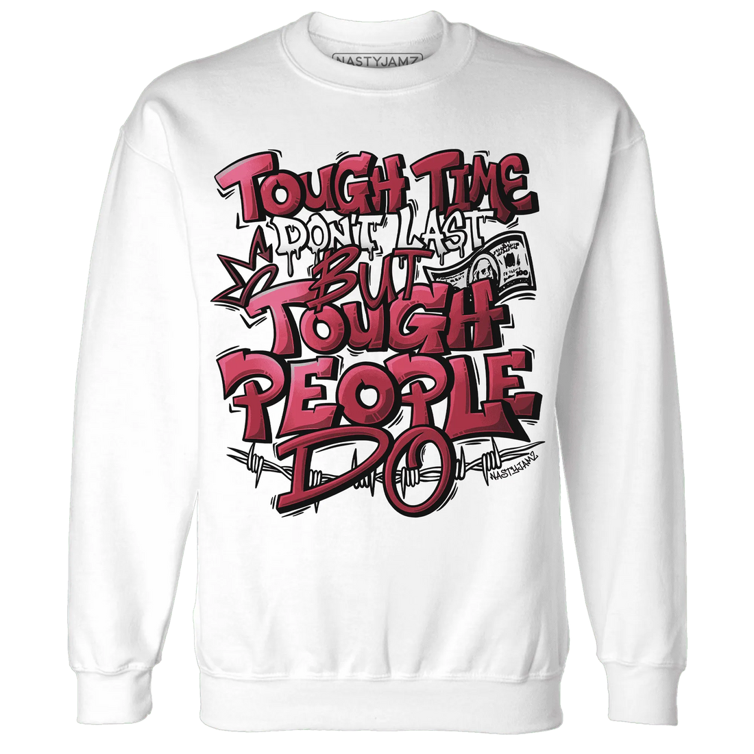 High-87-Metallic-Burgundy-1s-Sweatshirt-Match-Tough-People-Never-Fall