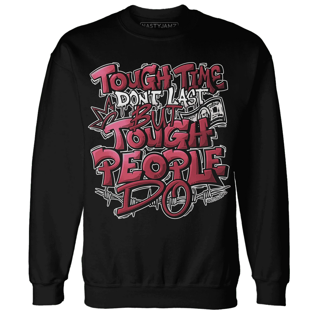 High-87-Metallic-Burgundy-1s-Sweatshirt-Match-Tough-People-Never-Fall