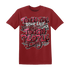 High-87-Metallic-Burgundy-1s-T-Shirt-Match-Tough-People-Never-Fall