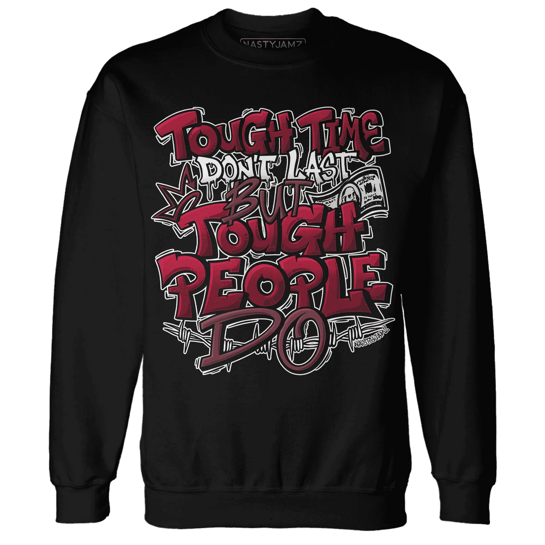 High-White-Team-Red-1s-Sweatshirt-Match-Tough-People-Never-Fall