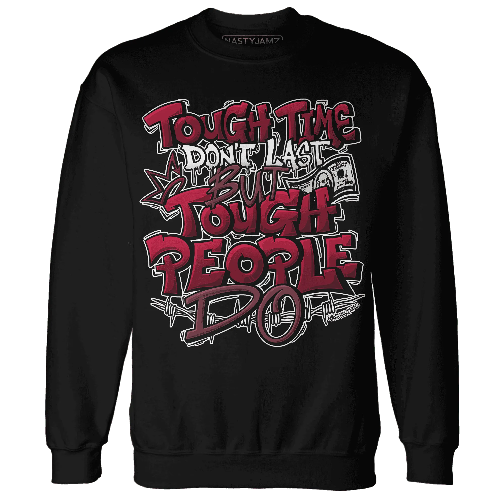 High-White-Team-Red-1s-Sweatshirt-Match-Tough-People-Never-Fall
