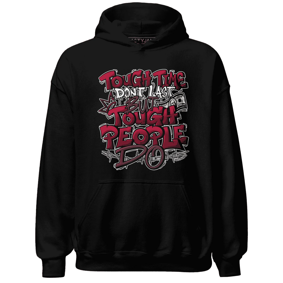 High-White-Team-Red-1s-Hoodie-Match-Tough-People-Never-Fall