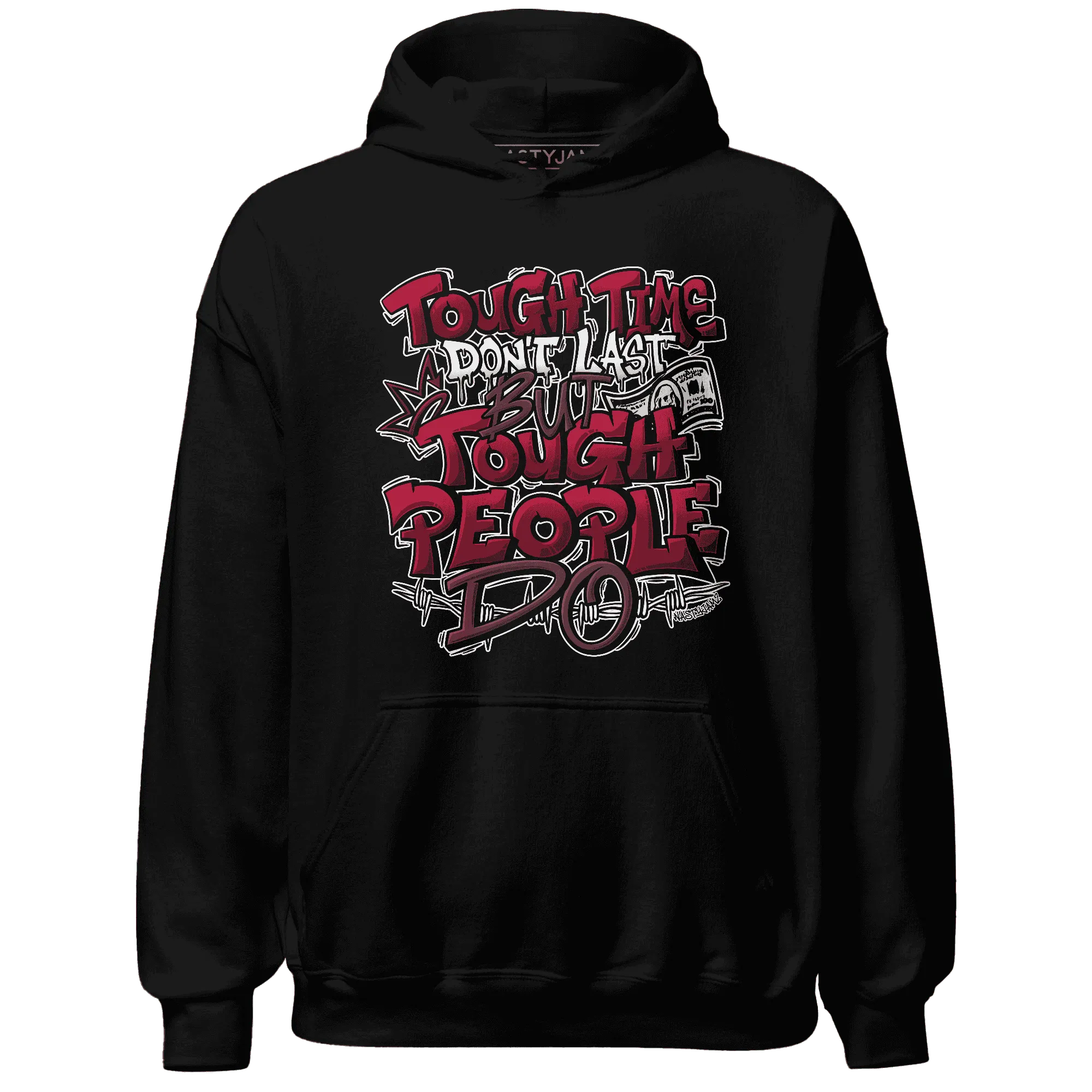 High-White-Team-Red-1s-Hoodie-Match-Tough-People-Never-Fall