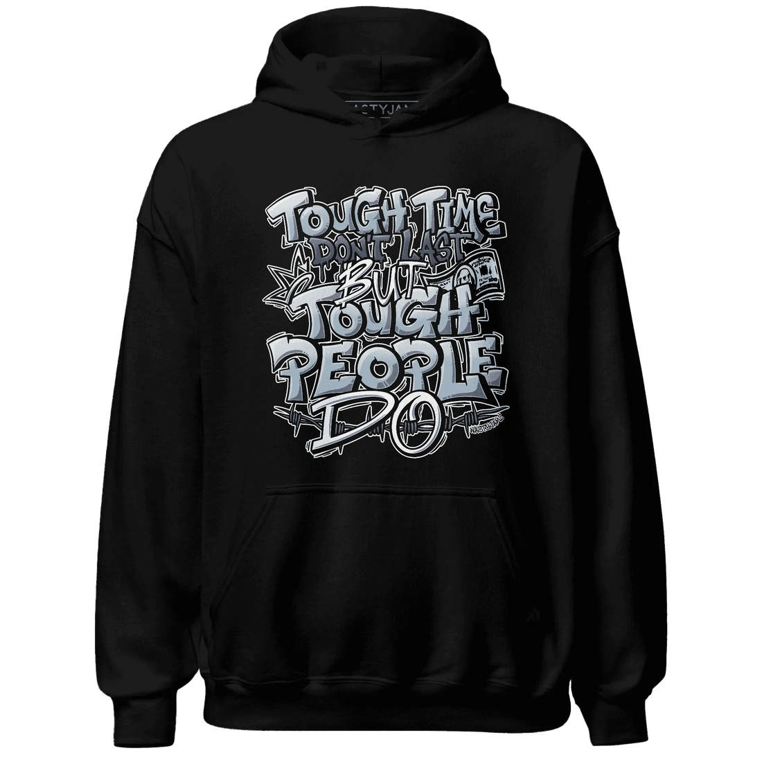Mid-Diffused-Blue-Grey-1s-Hoodie-Match-Tough-People-Never-Fall