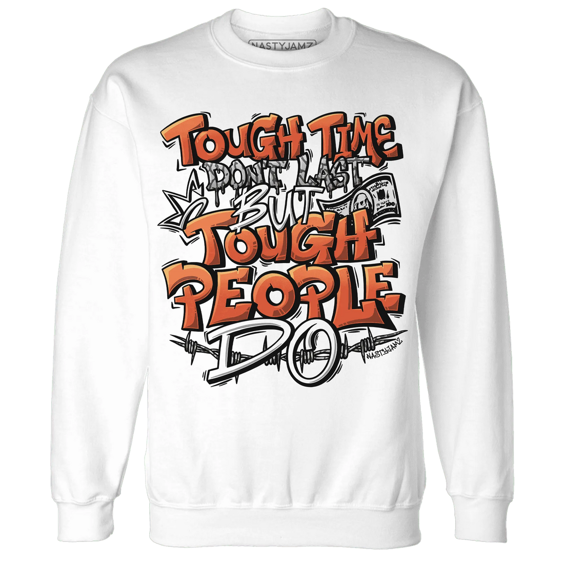 Georgia-Peach-3s-Sweatshirt-Match-Tough-People-Never-Fall