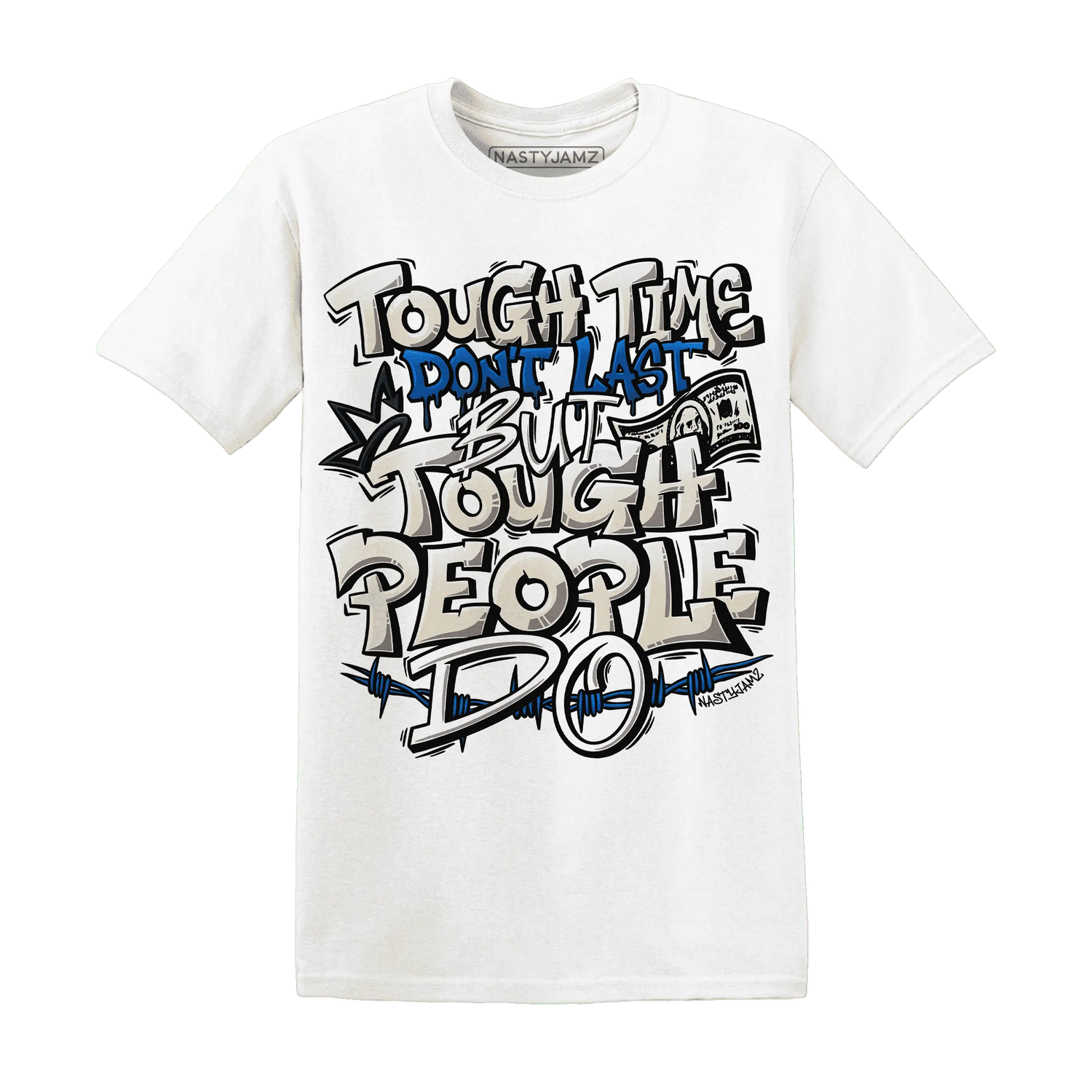 Quaiii-54-3s-T-Shirt-Match-Tough-People-Never-Fall