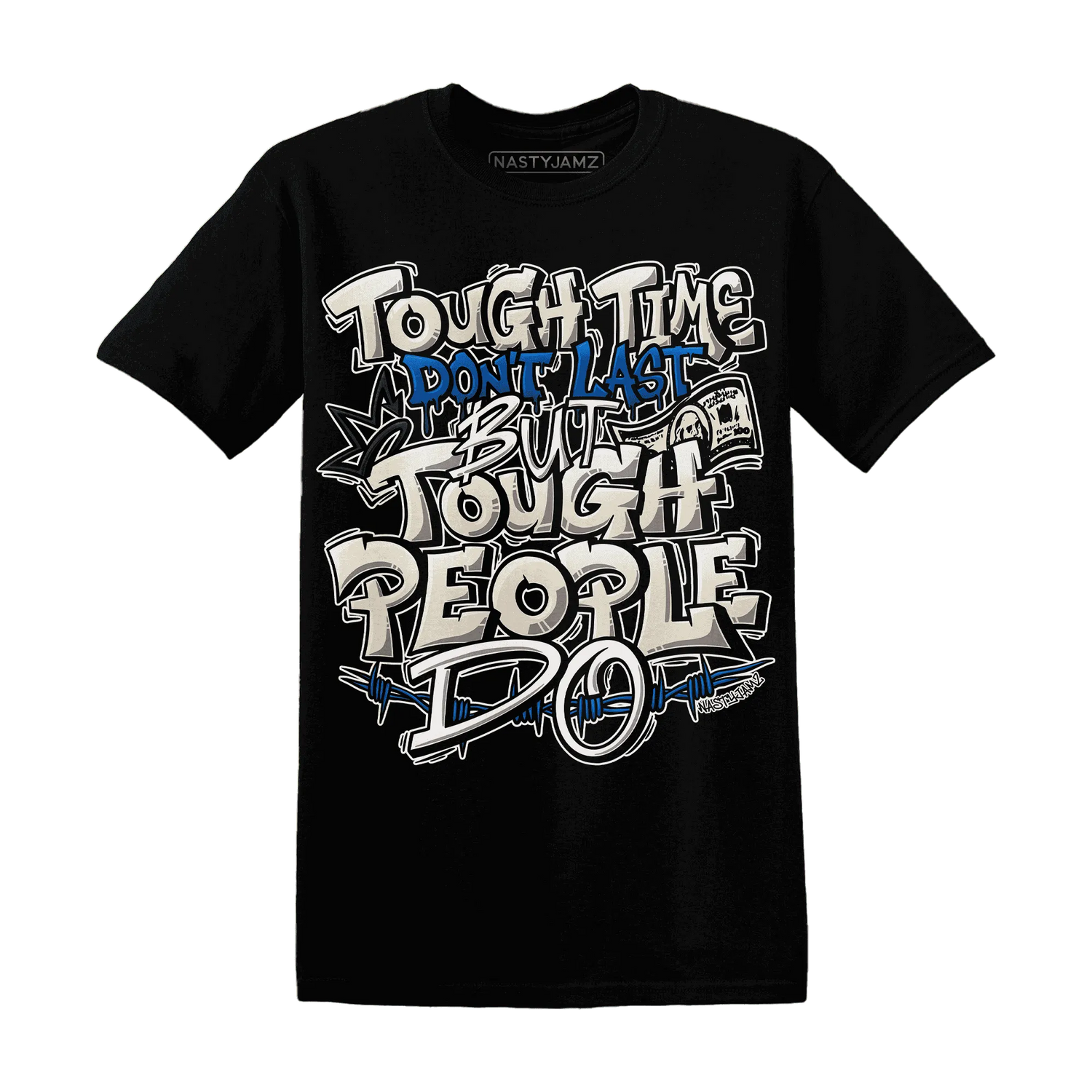 Quaiii-54-3s-T-Shirt-Match-Tough-People-Never-Fall