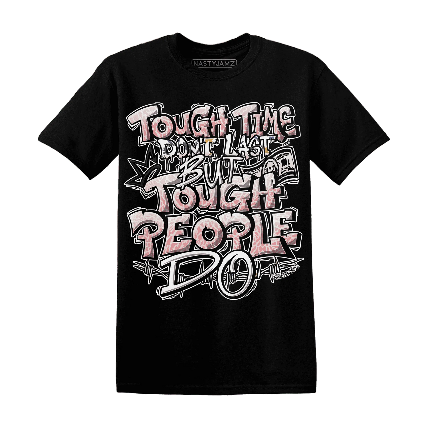 Red-Stardust-3s-T-Shirt-Match-Tough-People-Never-Fall