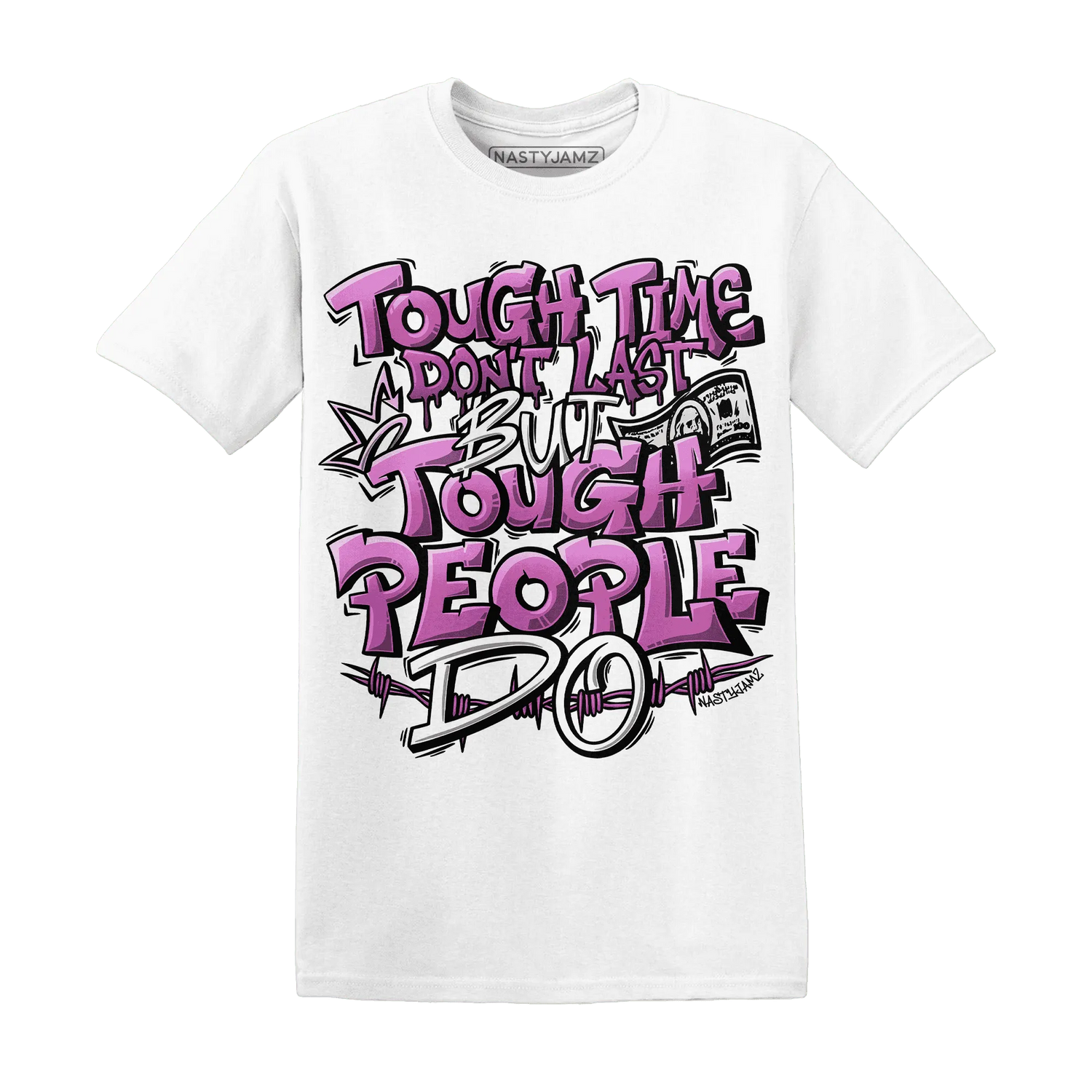 GS-Hyper-Violet-4s-T-Shirt-Match-Tough-People-Never-Fall