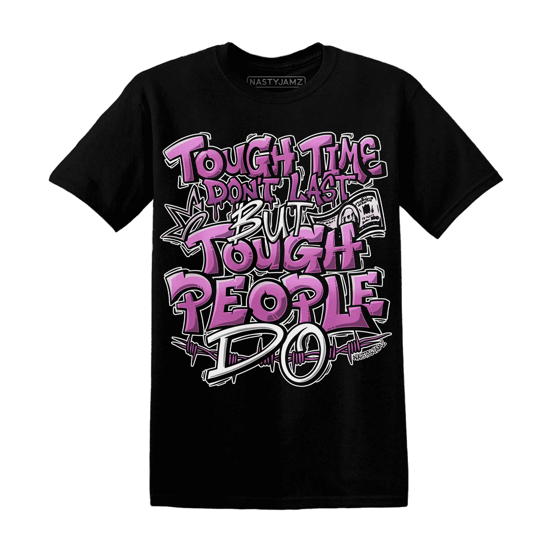 GS-Hyper-Violet-4s-T-Shirt-Match-Tough-People-Never-Fall