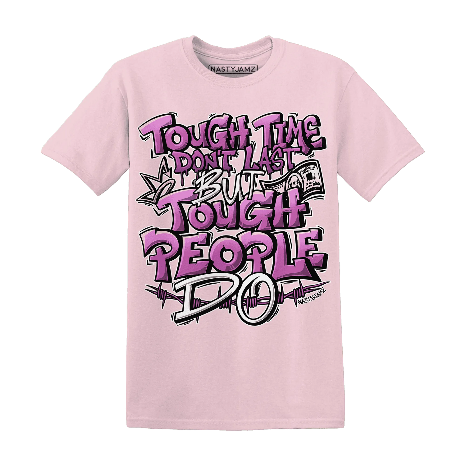 GS-Hyper-Violet-4s-T-Shirt-Match-Tough-People-Never-Fall