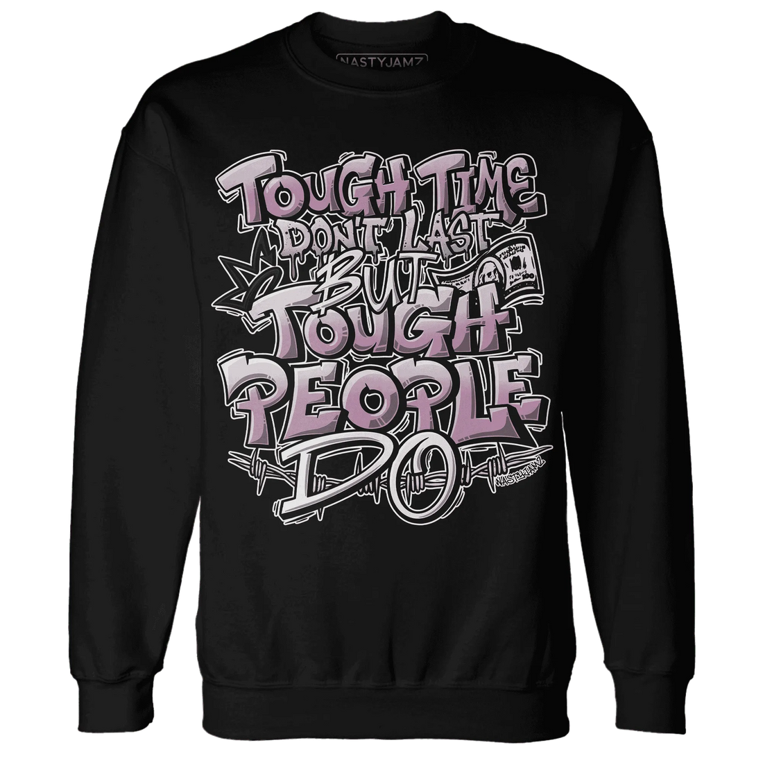 Orchid-Neutral-Grey-Black-White-4s-NastyJamz-Sweatshirt-Match-Tough-People-Never-Fall