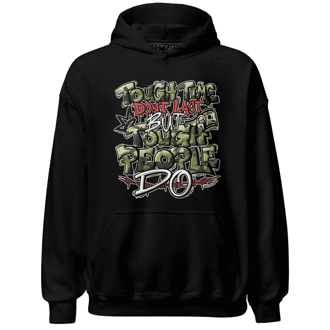 AM-90-Dark-Sage-Solar-Red-NastyJamz-Hoodie-Match-Tough-People-Never-Fall