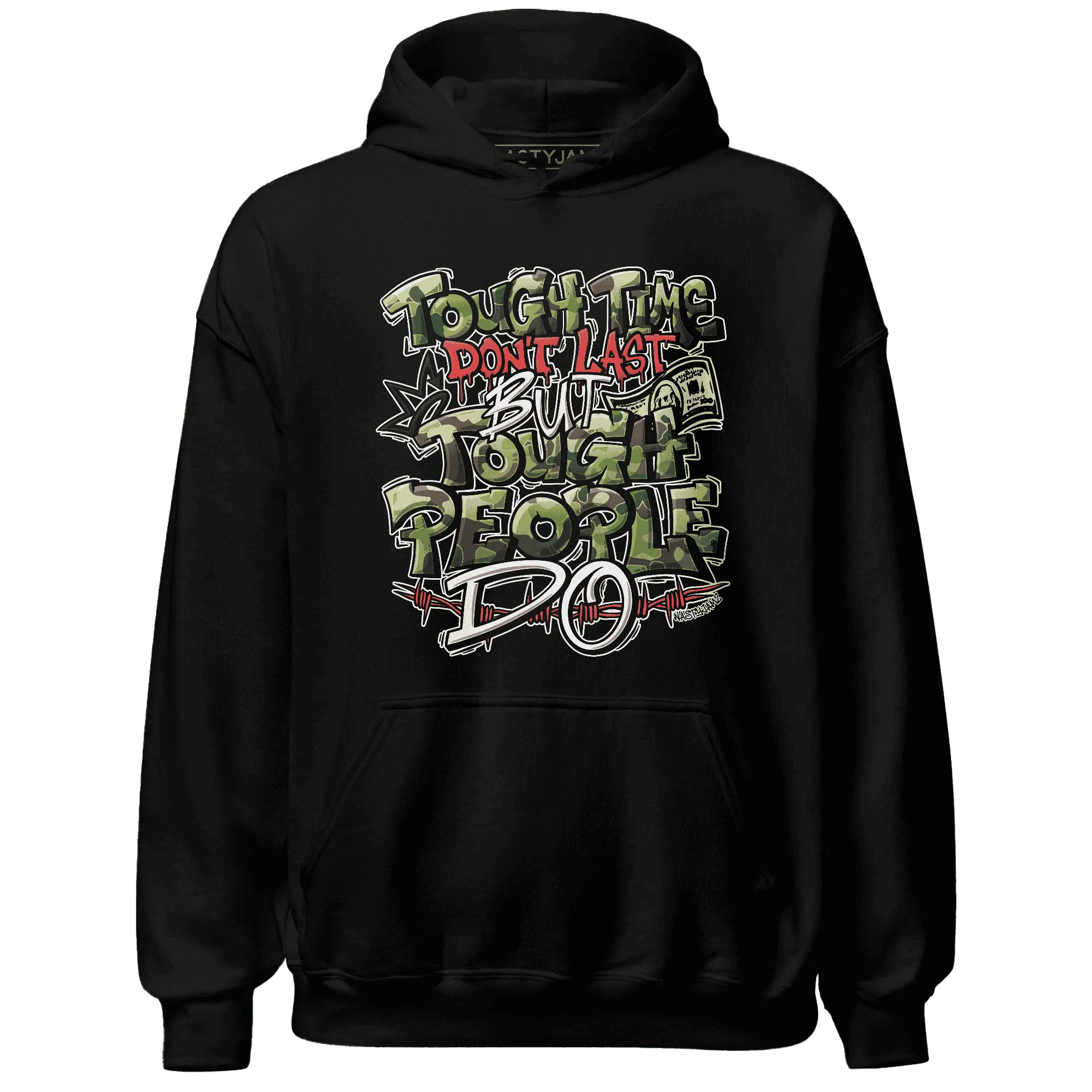 AM-90-Dark-Sage-Solar-Red-NastyJamz-Hoodie-Match-Tough-People-Never-Fall