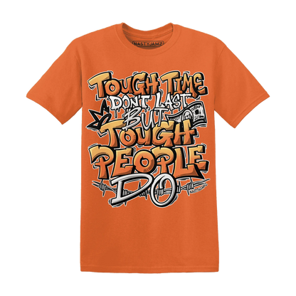 NastyJamz-AM-TW-White-Orange-T-Shirt-Match-Tough-People-Never-Fall