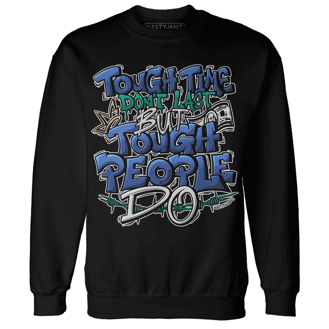 Dunk-Hyper-Royal-Malachite-NastyJamz-Sweatshirt-Match-Tough-People-Never-Fall