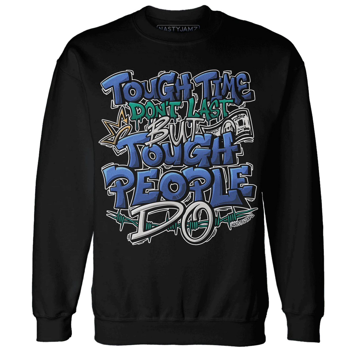Dunk-Hyper-Royal-Malachite-NastyJamz-Sweatshirt-Match-Tough-People-Never-Fall