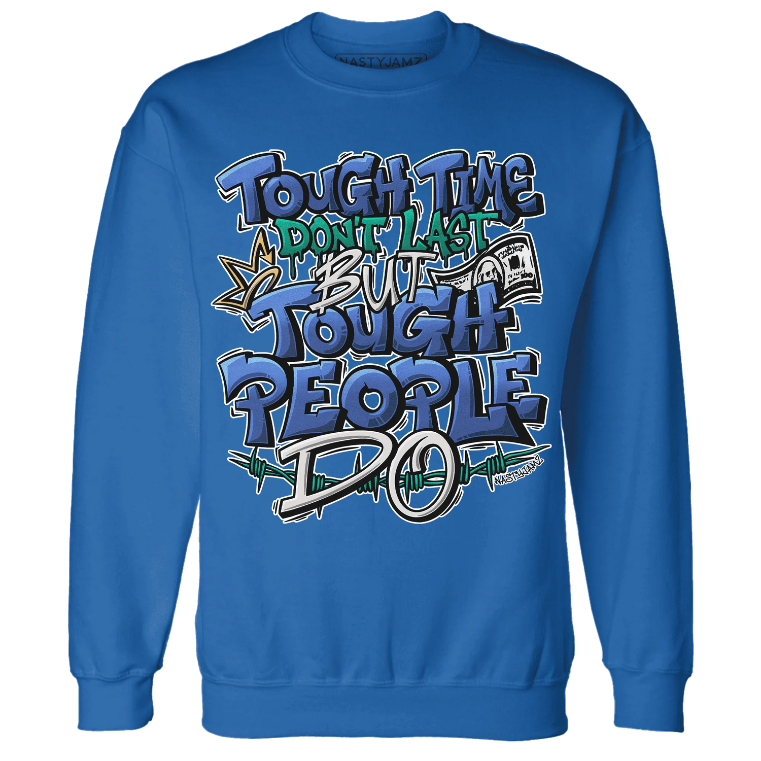 Dunk-Hyper-Royal-Malachite-NastyJamz-Sweatshirt-Match-Tough-People-Never-Fall