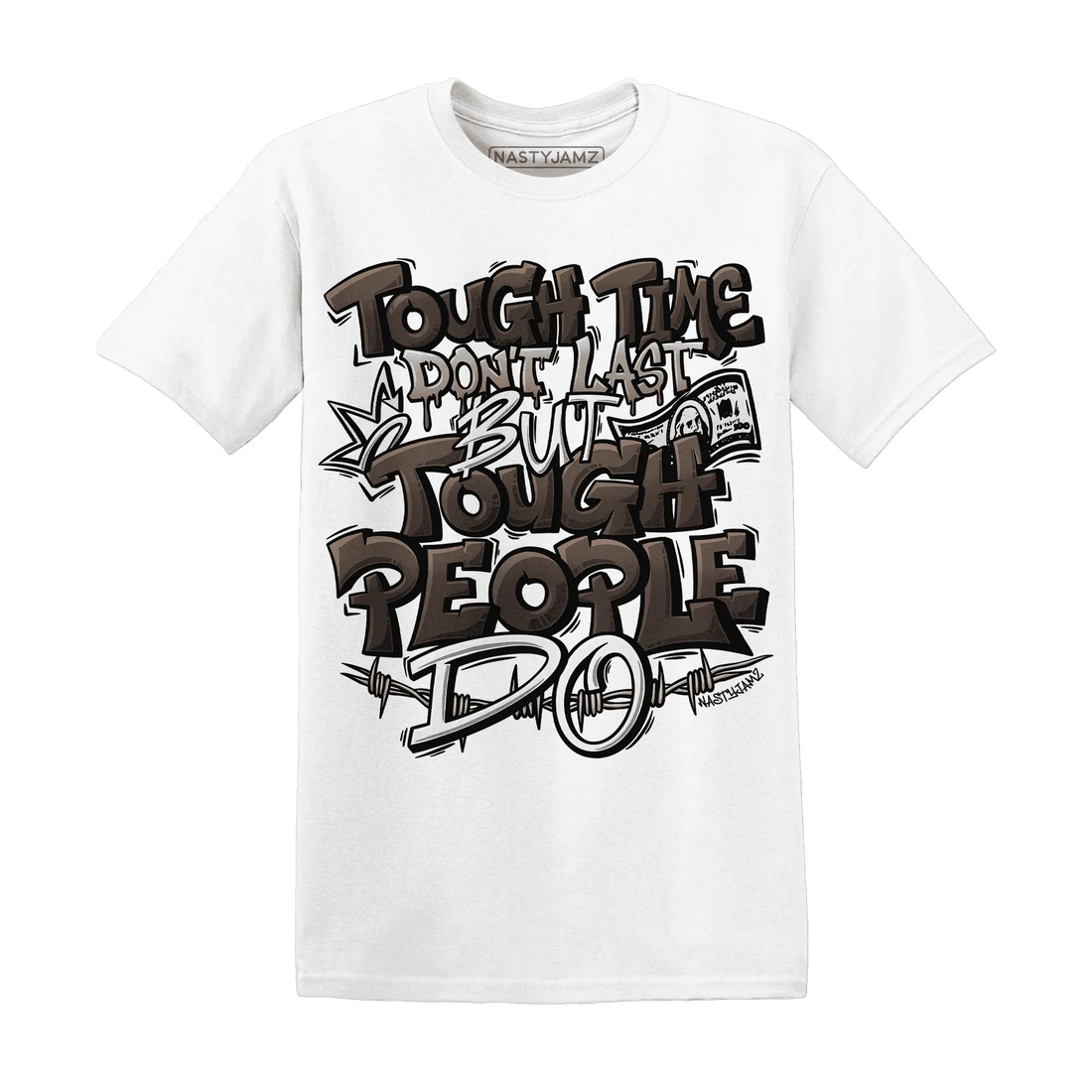 Dunk-Low-Baroque-Brown-T-Shirt-Match-Tough-People-Never-Fall