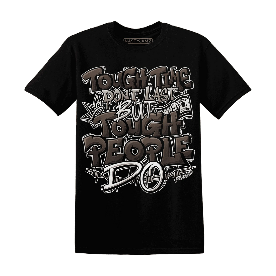 Dunk-Low-Baroque-Brown-T-Shirt-Match-Tough-People-Never-Fall