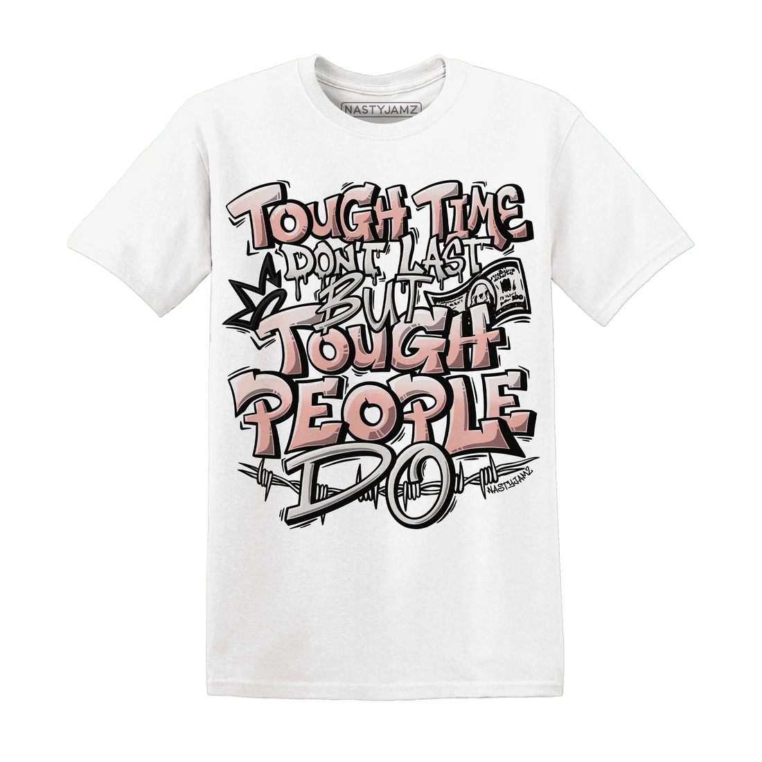 Dunk-Low-Glacier-Blue-Arctic-Orange-NastyJamz-T-Shirt-Match-Tough-People-Never-Fall
