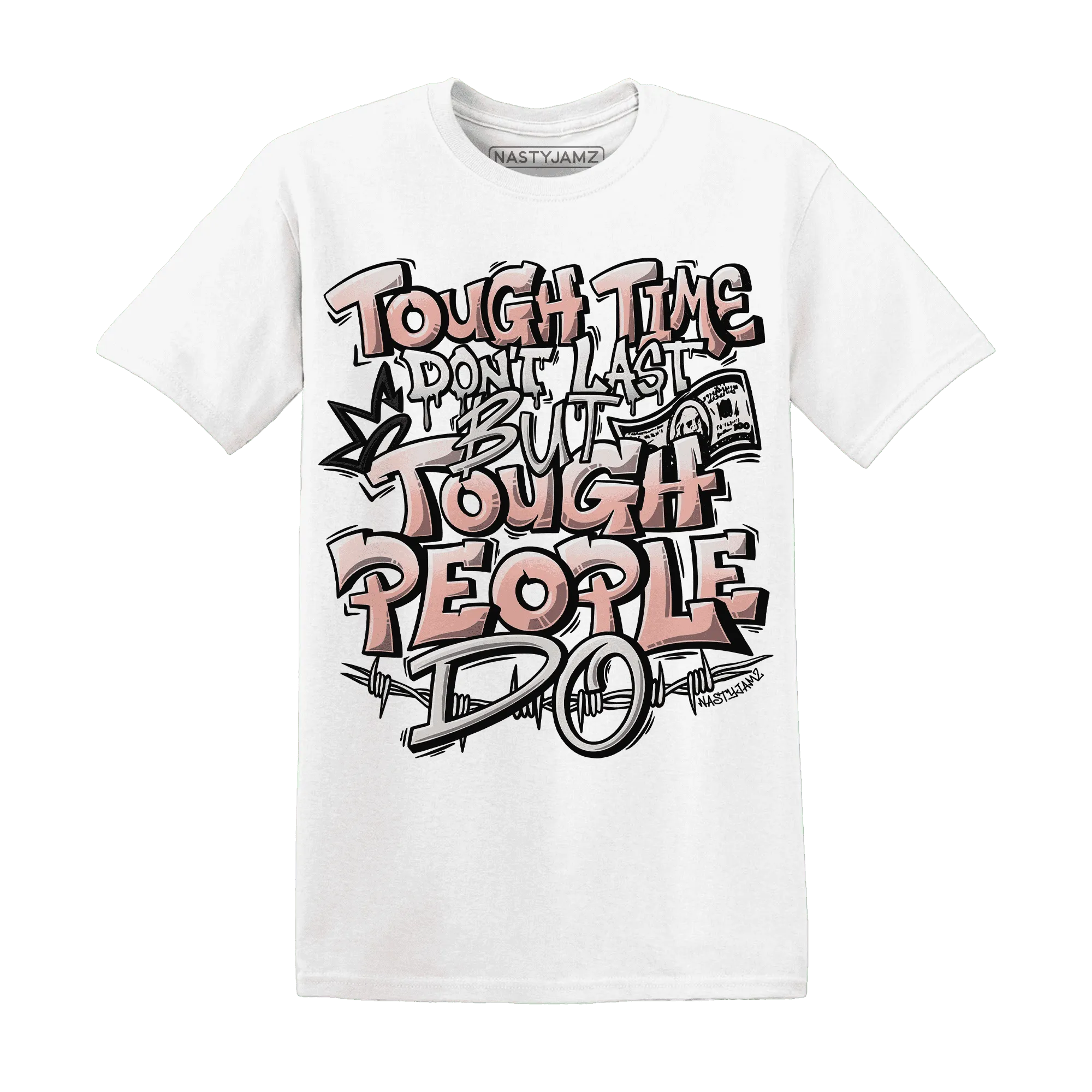Dunk-Low-Glacier-Blue-Arctic-Orange-NastyJamz-T-Shirt-Match-Tough-People-Never-Fall