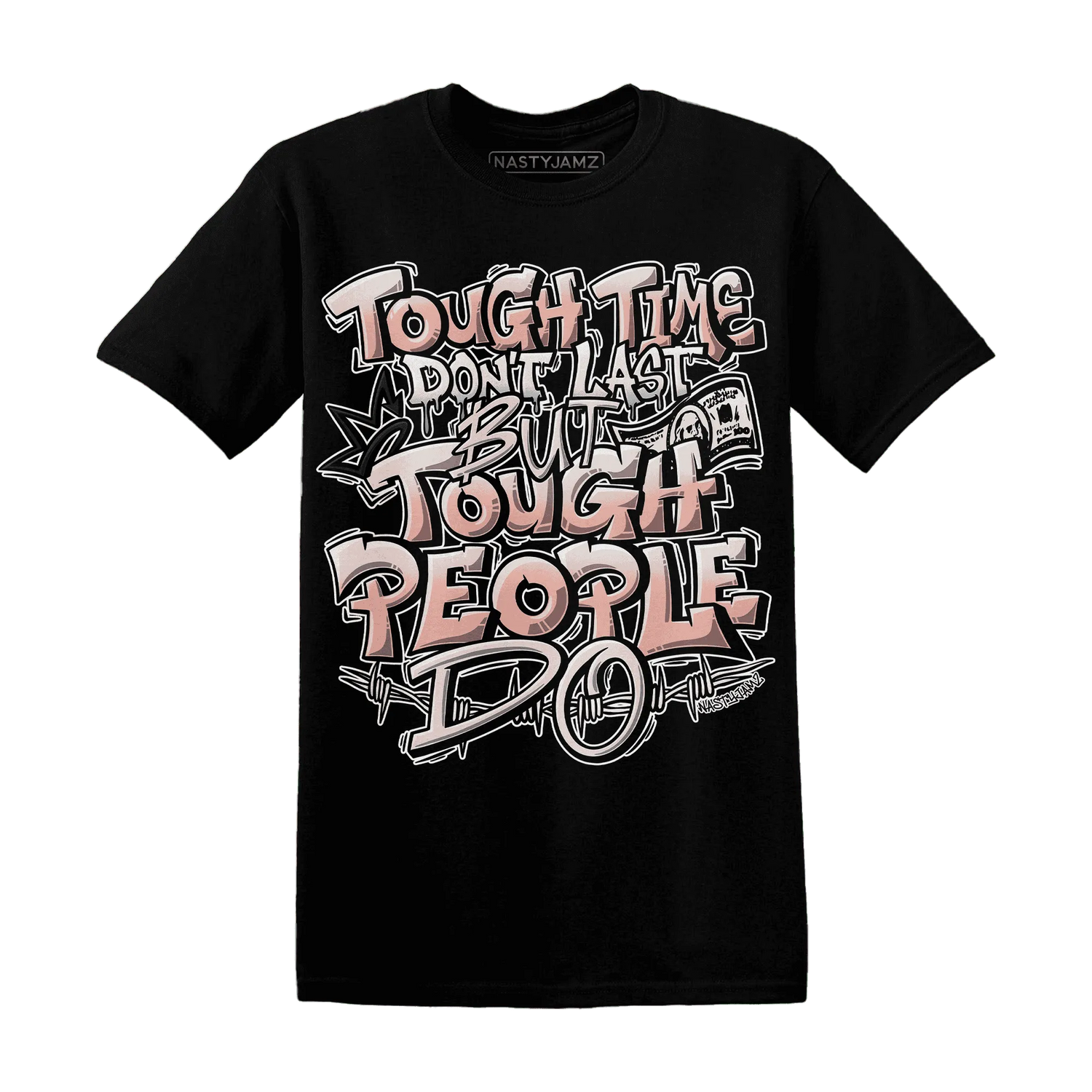 Dunk-Low-Glacier-Blue-Arctic-Orange-NastyJamz-T-Shirt-Match-Tough-People-Never-Fall