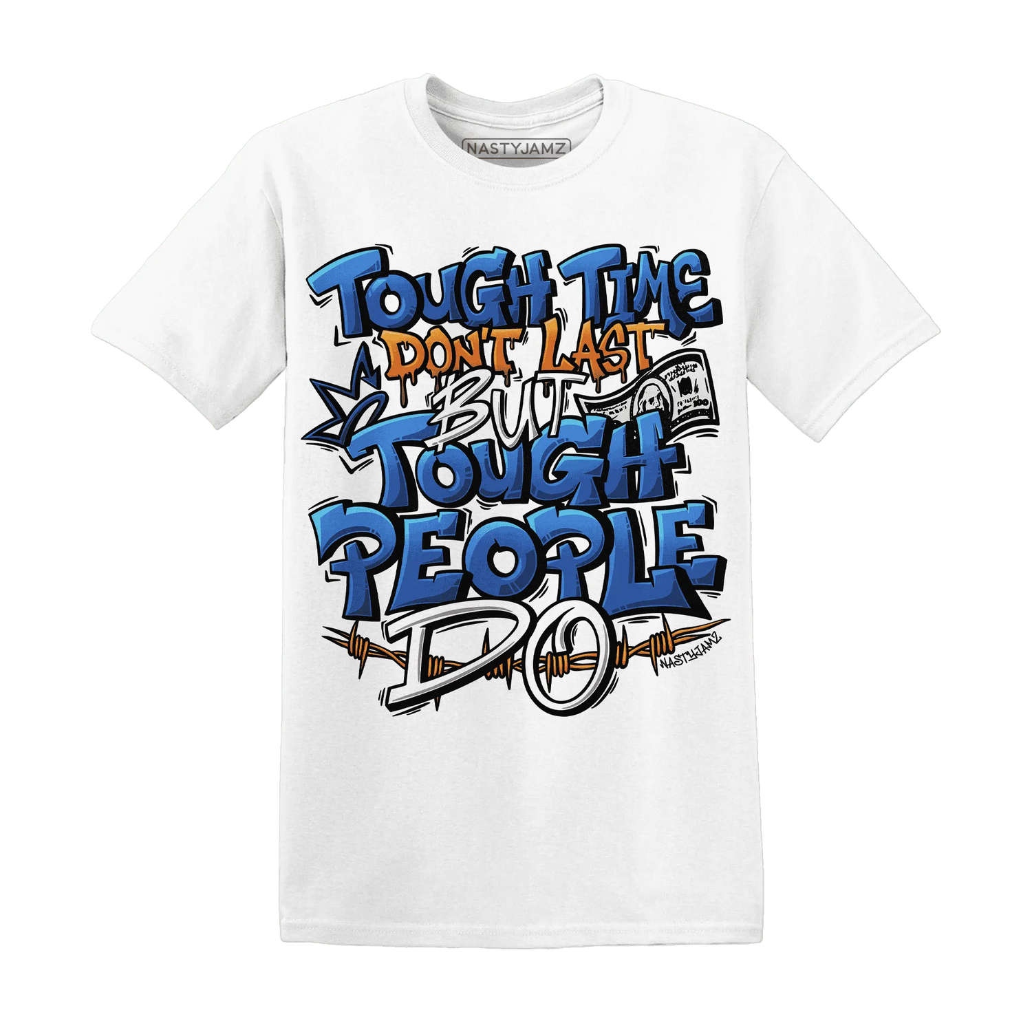 Dunk-Low-Knicks-T-Shirt-Match-Tough-People-Never-Fall