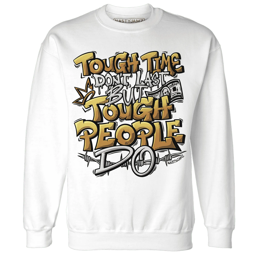 Dunk-Low-Retro-Wheat-Orange-NastyJamz-Sweatshirt-Match-Tough-People-Never-Fall