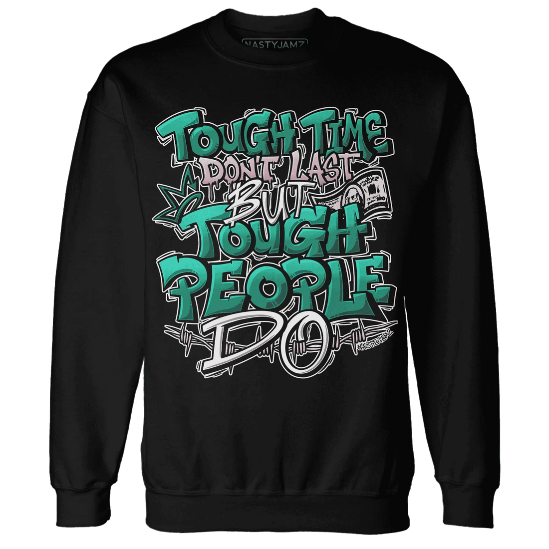 NastyJamz-Dunk-Pink-Malachite-Medium-Soft-Low-Sail-Sweatshirt-Match-Tough-People-Never-Fall