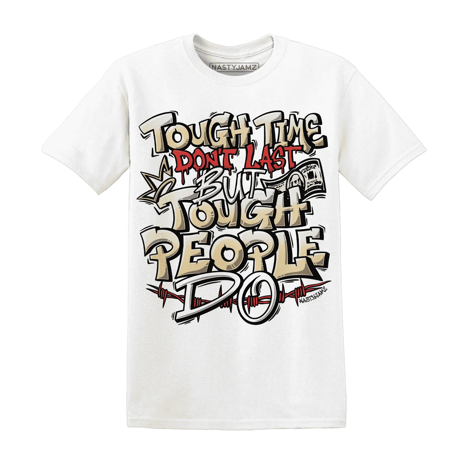 Dunk-Strawberry-Waffle-NastyJamz-T-Shirt-Match-Tough-People-Never-Fall
