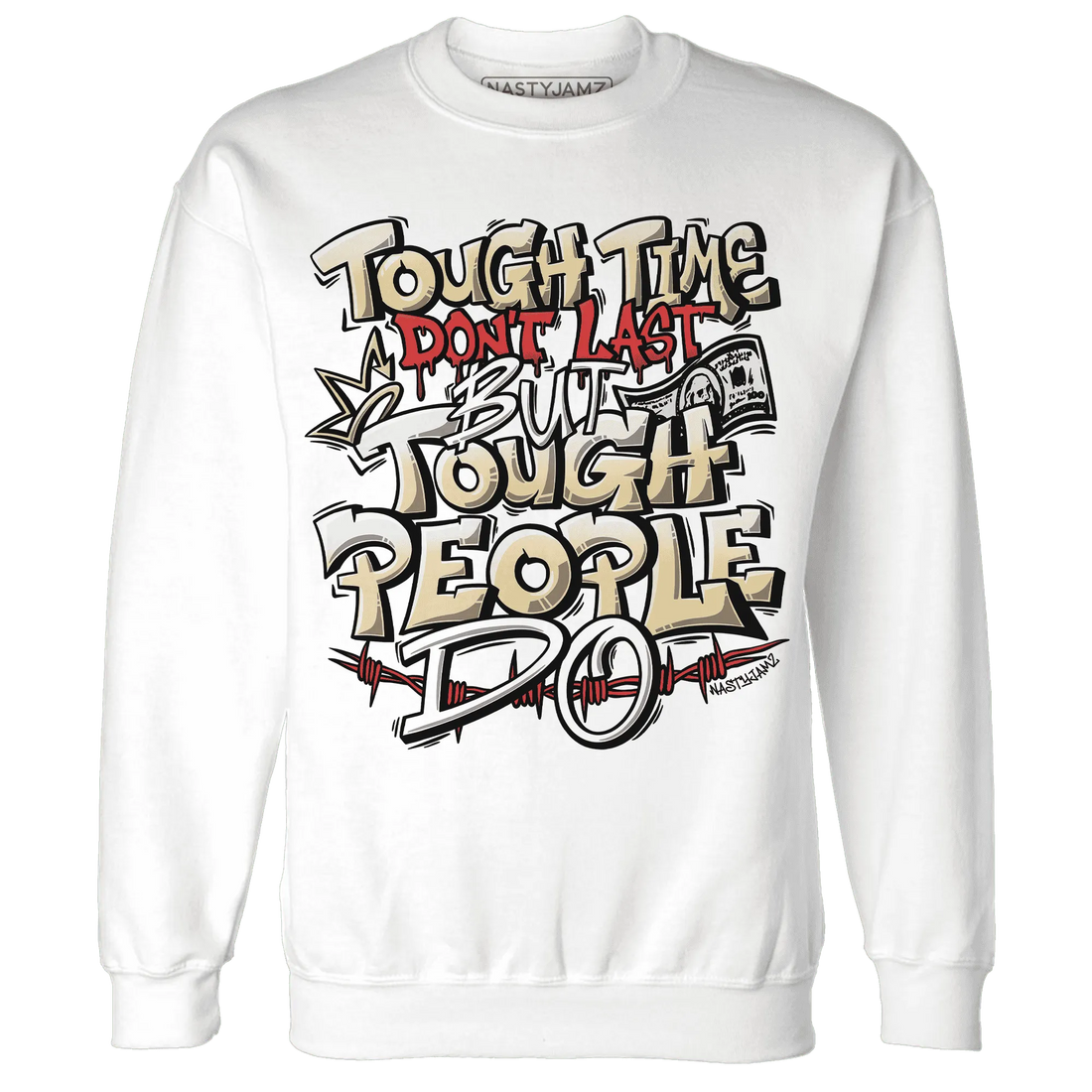Dunk-Strawberry-Waffle-NastyJamz-Sweatshirt-Match-Tough-People-Never-Fall