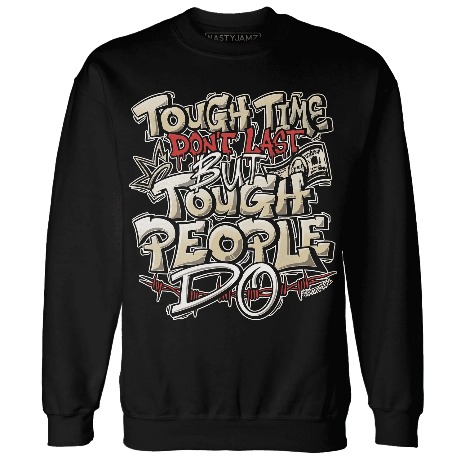 Dunk-Strawberry-Waffle-NastyJamz-Sweatshirt-Match-Tough-People-Never-Fall