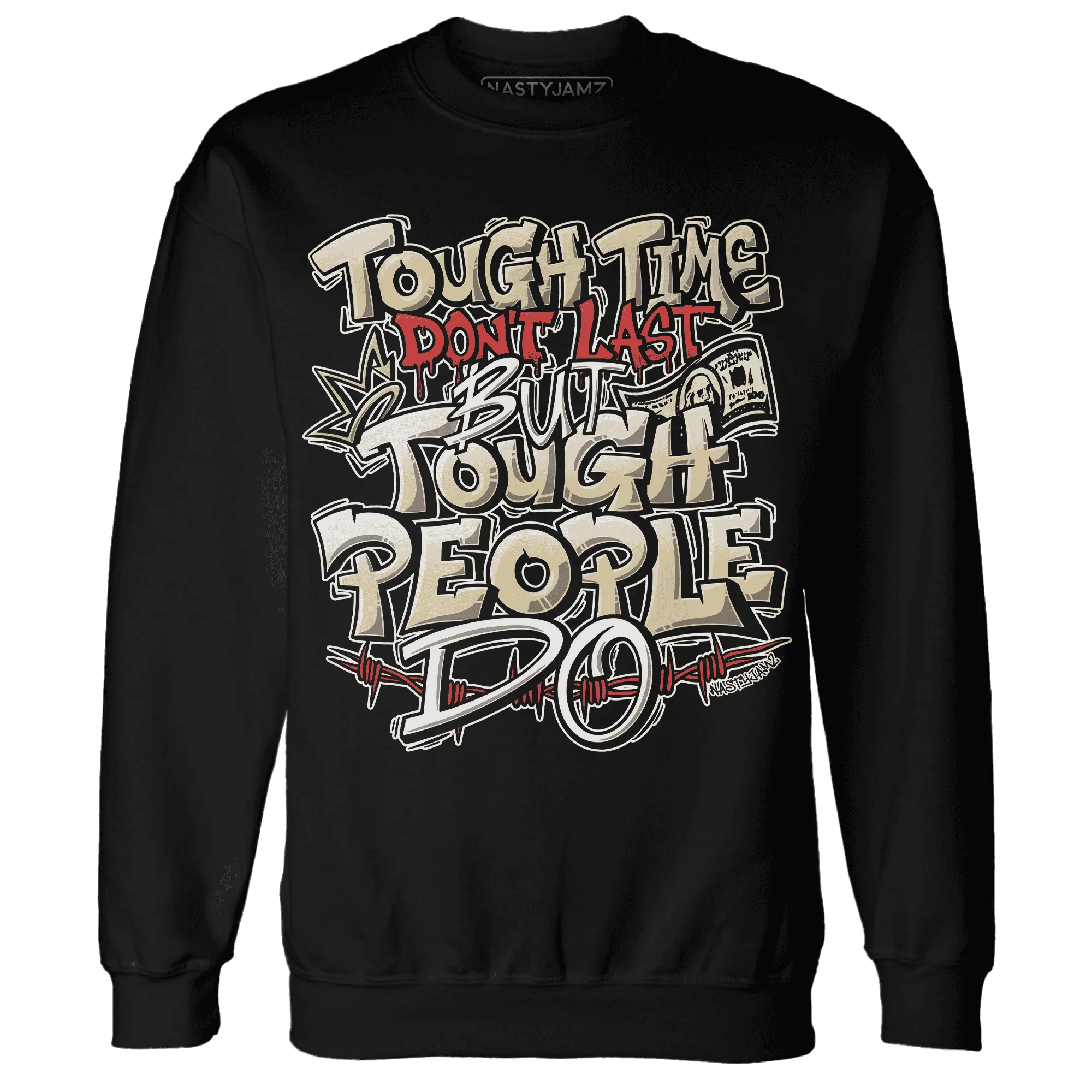 Dunk-Strawberry-Waffle-NastyJamz-Sweatshirt-Match-Tough-People-Never-Fall